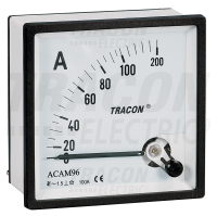 Amprmeter panelov AC, priame meranie, 96x96mm, merac rozsah 100A AC ACAM96-105