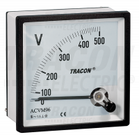 Voltmeter panelov AC voltmeter, 96x96mm, merac rozsah 500V AC ACVM96-450