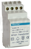 Transform�tor BT-8/1 modul�rny zvon�ekov� 230V/4-8-12V BT-8/1