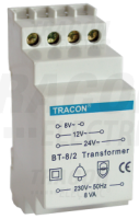 Transform�tor BT-8/2 modul�rny zvon�ekov� 230V/8-12-24V BT-8/2