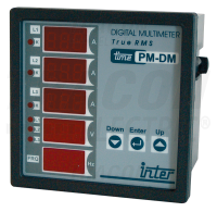 Skaka MULTIMETER digitlny panelov 96x96mm, 0-9500A, 0-500V, 40-99.9Hz DTT-2