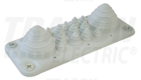 Pr�ruba EKBV-03  k rozvodn�m skriniam, guma, pre 14ks k�blov, 222x92mm, IP55 EKBV-03