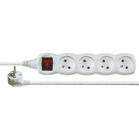 Predl�ova�ka P14131  4Z 5M IP44, (H07RN-F 3G1,5mm2) s vie�kami, s vyp�na�om, �erven� P14151 1902140500