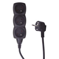 Predl�ova�ka PC0311  3Z 1,5M (H05VV-F 3G1mm2) �ierna PC0311 1902230160