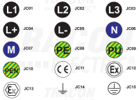 �t�tok JC01 samolepiaci elektrotechnick�, symbol f�zy "L1" JC01