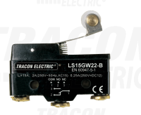 Sp�na� LS15GW22-B koncov� so skr�tenou p�kou a kladkou, 1 prep�nac� kontakt LS15GW22-B