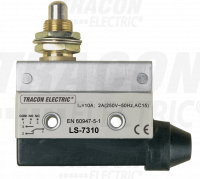Sp�na� LS7310 koncov� s dlh�m kovov�m �apom, mont� do panelu, 1 prep�nac� kontakt LS7310