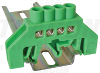 Most�k NPE-G6-4 (PE), izolovan�, zelen� 230/400V, 100A, 6�9mm, 4P NPE-G6-4