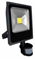 Svietidlo LED 30W reflektor ierny so senzorom DAISY PIR MCOB IP44 6250K 2100lm denn biela GXDS106