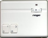 Termostat REGO 972-01  izbov, s non.poklesom, 2A/230V AC, 5-30C, biely 8590708972010