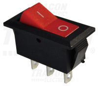 Sp�na� TES22 kol�skov� vyp�na� 2-polohov�, �erven�, bez popisu, 250VAC, 16(6)A TES-22