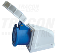 Z�suvka TICS-1232 n�stenn� 250V, 32A, 2P+PE, s k�blovou prechodkou a zv��en�m kryt�m, IP67 TICS-1232