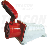 Z�suvka TICS-134 n�stenn� 400V, 63A, 3P+PEN, s k�blovou prechodkou a zv��en�m kryt�m, IP67 TICS-134
