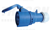 Z�suvka TICS-223P spojovacia 250V, 32A, 2P+PE, s k�blovou prechodkou, IP44 TICS-223P