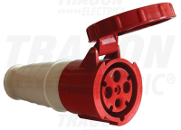 Z�suvka TICS-234 spojovacia 400V, 63A, 3P+PEN, s k�blovou prechodkou a zv��en�m kryt�m, IP67 TICS-234