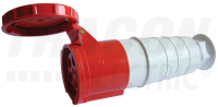 Z�suvka TICS-235 spojovacia 400V, 63A, 3P+N+PE, s k�blovou prechodkou a zv��en�m kryt�m, IP67 TICS-235